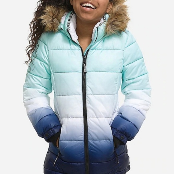 metallic black puffer jacket